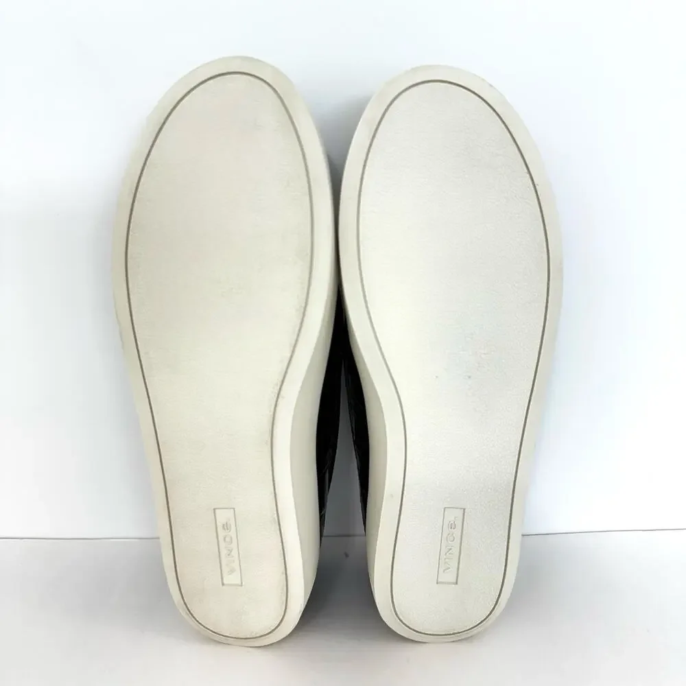Vince Ghita Croc-Embossed Slip-On Loafer Sneakers Leather Green/White | 8M